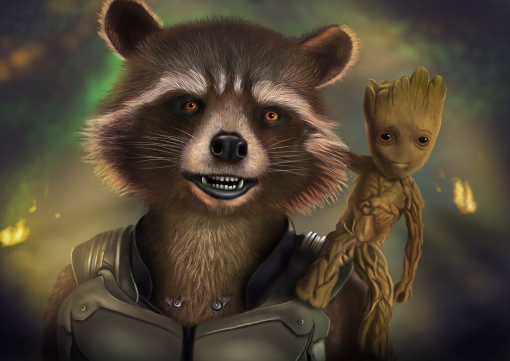 Groot And Rocket Costume